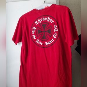 Thrasher x Independent M red shirt